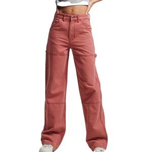 Servicio OEM ODM, Jeans Cargo Holgados de Moda 2025 para Mujer, MOQ Bajo, Ropa de Mujer, Pantalones Cargo - Product Image 1