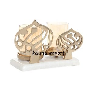 Support de bougie votive au design moderne, en métal thermolaqué, pour la décoration de la maison et les fêtes de Noël, fait main, durable - Product Image 5