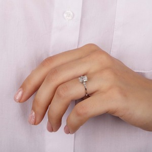 Anillo clásico joyería para mujer plata estilo bohemio joyería 925 plata esterlina Topacio blanco piedra preciosa anillo hecho a mano regalo para esposa - Product Image 5