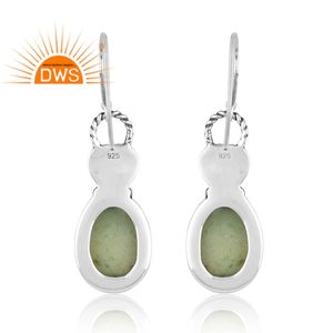 Último diseño plata esterlina oxidada crisoprasa natural pendiente colgante joyería personalizada fabricante - Product Image 4