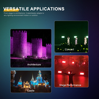 SHEHDS 44x10W Etapa al aire libre Iluminación de inundación Arandela de pared RGBW 4 en 1 Bar Impermeable IP65 para DJ Disco Party