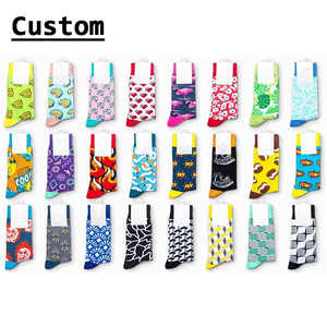 Chaussettes pour hommes en coton peigné jacquard à motifs personnalisés JZVINA, multicolores, OEM ODM, vente en gros, usine au Vietnam - Product Image 6