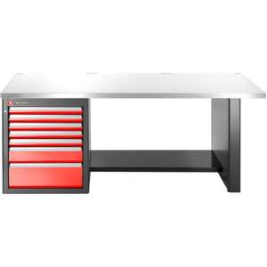 Banco de Trabajo Bajo Facom con 7 Cajones, Gabinete para Herramientas de Acero Inoxidable - Product Image 1