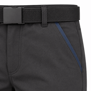 Ensemble chemise et pantalon de sécurité bleu anthracite à manches longues avec ceinture pour le personnel des sites d'entreprise – Vente en gros et fourniture OEM - Product Image 5