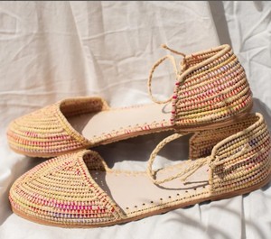 Handmade Raffia Sandals, Summer Sandals, Women's Summer <b>Shoes</b> Handmade Raffia , Gift Idea - Product Image 1