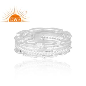 Anillo de banda de Plata de Ley 925 de diseño increíble para mujer, joyería personalizada para mujer, regalo para ella. - Product Image 3