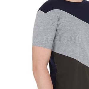 Camiseta de hombre de calidad profesional 100% algodón antiarrugas patrón sólido Top de punto para la venta - Product Image 6