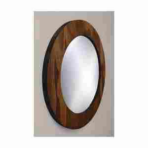 Venta caliente diseño moderno marco de madera redondo decoración de pared espejo decoración del hogar de alta calidad hecho en La India - Product Image 1