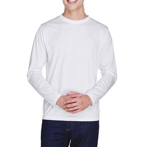 Camisetas Blancas de Manga Corta, Corte Regular, de Algodón/Fibra de Bambú, Estampadas con Serigrafía Ecológica Personalizada para Hombre, al por Mayor - Product Image 1