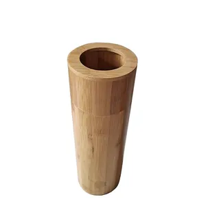 Упаковочная коробка из натурального бамбука с круглыми салфетками для лица, цилиндрическая коробка, деревянная банка/чашка/бутылка, контейнеры для хранения