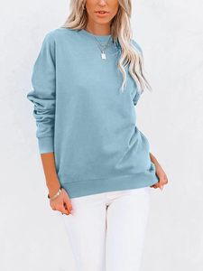 Sweat-shirt pour femme en tricot, style streetwear décontracté, avec poches sur le devant, épaules tombantes, respirant, écologique - Product Image 4
