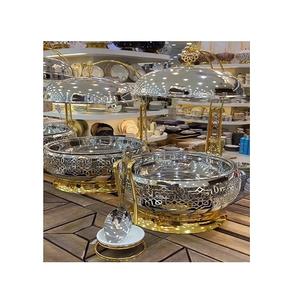 Plato de frotamiento de acero inoxidable de nuevo diseño, plato para servir alimentos de primera calidad con cubierta colgante para uso en fiestas - Product Image 1