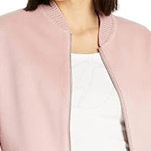 Chaqueta bomber informal ajustada 2024 para mujer de la mejor calidad Color sólido con forro de nailon transpirable - Product Image 5