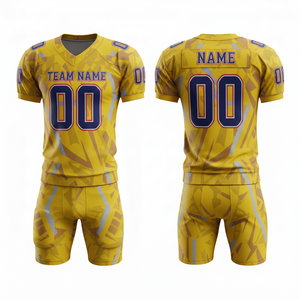 ชุดยูนิฟอร์มอเมริกันฟุตบอลแบบปรับแต่งได้ พร้อมกางเกงขาสั้นและตำแหน่งโลโก้ด้านหน้า - Product Image 6