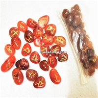 Juego de Piedras Rodadas de Cornalina Roja, Hechas a Mano, para Sanación de Chakras, Cristales de Reiki, Meditación, Feng Shui, Amuleto, Regalo Empresarial, Venta al por Mayor
