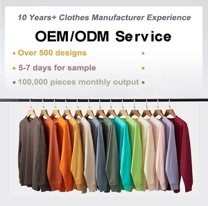 Venta al por mayor de gran tamaño Anti-Shrink Cotton Spandex Fleece Hoodies Muchos colores Boxy Pullover con capucha en relieve de impresión sólido con capucha - Product Image 4