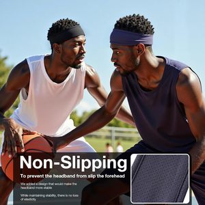Bandeau de sport unisexe 100% coton antidérapant pour la course à pied, le cyclisme, le yoga, le tennis, la salle de sport - Protection professionnelle Bandeaux de sport - Product Image 4
