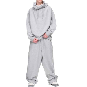 ชุดวอร์มสำหรับฤดูหนาวผ้าฟลีซย้อมสีล้วนชุดวอร์มสำหรับ100% ผ้าฝ้ายโอเวอร์ไซส์ - Product Image 1