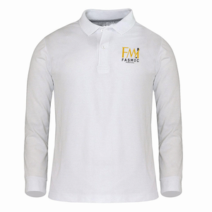 Camisetas Polo de cuello vuelto ajustadas con tela de algodón 100%, polos de secado rápido para hombre para logotipo impreso personalizado - Product Image 2
