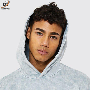 โลโก้ที่กําหนดเองเสื้อกันหนาวหมวกผ้าฝ้าย 100% เสื้อกันหนาวหมวกฮิปฮอปสําหรับผู้ชายเสื้อฮู้ดกรดล้างที่ผลิตในปากีสถาน - Product Image 5