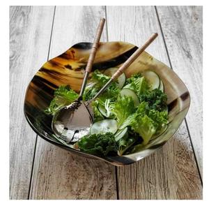 Cuenco para servir de cuerno de búfalo hecho a mano, Ideal para ensaladas, Decoración de mesa de comedor, cuenco para cuerno de uso de boda - Product Image 2
