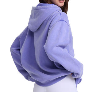 Sweat à capuche décontracté, lavé à l'acide, à manches longues, de bonne qualité et confortable pour femmes, nouvelle taille adulte à la mode, vente en gros - Product Image 4