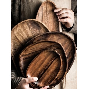 Plato de Madera Pulida, Artesanía Tradicional, Vajilla Ecológica para Restaurantes y Uso Doméstico, Especial de Navidad - Product Image 6