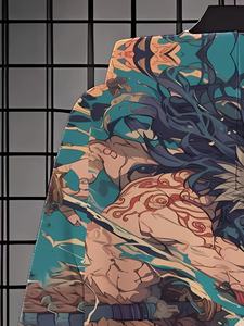 เสื้อฮู้ดดี้ผู้ชายคุณภาพสูง ผ้าฝ้าย 100% สำหรับฤดูหนาว พิมพ์ลายอนิเมะอินุสเกะตามสั่ง ดีไซน์โลโก้ด้านหน้า คอซิป - Product Image 5