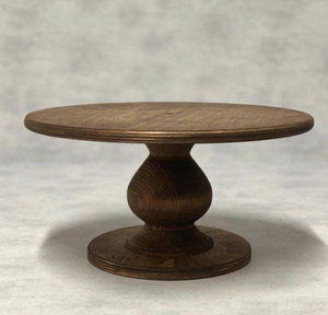 Soporte para Pastel de Madera Natural Marrón de Tendencia, Hecho a Mano, Ecológico, Diseño Antiadherente, Artesanía Tayyab, Decoración del Hogar, Mesas de Postres para Eventos - Product Image 1