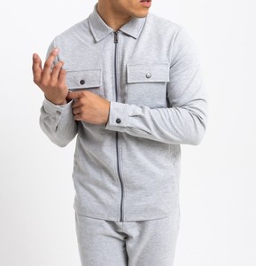 Smart Casual Jogger Chándal Jogging trajes Conjunto de 2 piezas para hombres Zip Shirt Chándal Custom Full Zip Training Set - Product Image 2