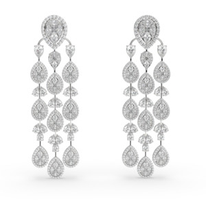 Boucles d'oreilles en diamant de culture rondes, taille EF VS, or blanc 18 carats, 12 grammes, style clou audacieux, Vala Brothers, tendance, vente en gros directe d'usine - Product Image 6