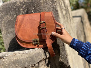 Bolso de hombro de cuero de cabra 7*9 pulgadas elegante hecho a mano uso de playa - Product Image 3