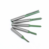 Jeu de 5 fraises à double denture en carbure de tungstène métriques de 6 mm pour le travail du bois, coupe droite