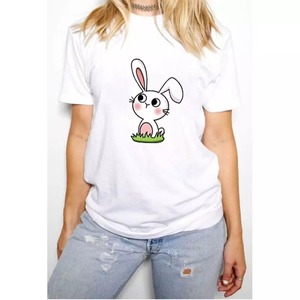 Camiseta de algodón con estampado de pantalla de perlas para mujer, camisetas de manga corta 3D de alta calidad para verano - Product Image 5