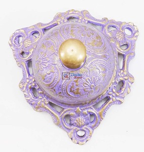 Campana de escritorio de mesa con diseño de flores de latón Vintage de alta calidad para servicio de llamadas Oficina Hotel Recepciones Artículo de mesa - Product Image 3