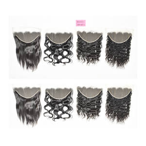 Extensions de cheveux humains indiennes pour femmes noires, couleur naturelle noire, 13*6 frontal, qualité brute, vente en gros, cuticules alignées, lisses - Product Image 4