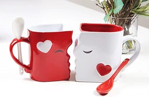 Taza de Café de Cerámica Aislada con Diseño de Dibujos Animados Creativo y Simple <span class=keywords><strong>para</strong></span> Parejas, <span class=keywords><strong>para</strong></span> Regalos y Uso en el <span class=keywords><strong>Desayuno</strong></span> en Casa, Gran Capacidad - Product Image 4