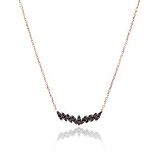 Pendentif en forme de pierre de zircon noir à motif géométrique, bijoux en argent sterling 925 faits à la main en Turquie, vente en gros - Product Image 1