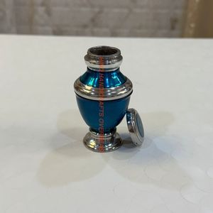 Suministros funerarios de esmalte verde para hombres y mujeres, urnas de cremación con grabado de flor solar plateada, contenedor de ceniza conmemorativo clásico para adultos - Product Image 6