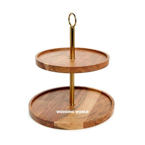 Round Shape <b>Wooden</b> <b>Cake</b> Stand Premium Quality Handmade Chocolate Stand Classic Stylish Designer <b>Wooden</b> <b>Cake</b> Stand - Product Image 5