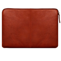 Funda Protectora para Portátil Unisex de Primera Calidad, Duradera, con Múltiples Bolsillos, Correa para el Hombro, Elegante, de Cuero Genuino, para Portátiles de 15 Pulgadas