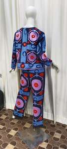 ชุดเสื้อแจ็กเก็ตและชุดนอนผ้าชีฟองปักลายสีพื้นสำหรับผู้หญิงเสื้อผ้าฝ้าย100% ปักลายแบบลำลอง - Product Image 3