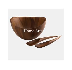 Cuenco de madera de diseño admirable para servir alimentos, mesa de comedor de forma redonda de calidad Superior, ensaladera para uso en bodas - Product Image 2