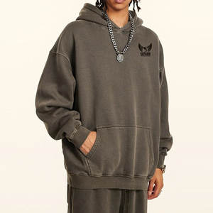 <span class=keywords><strong>Abbigliamento</strong></span> alla moda tute da ginnastica in tinta unita da uomo con lavaggio acido <span class=keywords><strong>abbigliamento</strong></span> invernale tute da ginnastica con lavaggio acido su misura - Product Image 3