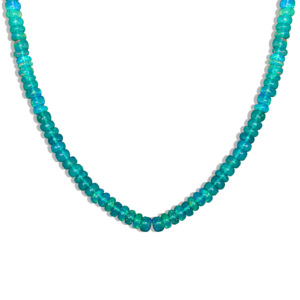 GOODSTONE JEWELS Handmade 925 Sterling Silver Beaded <b>Necklace</b> for Women Natural Green <b>Opal</b> Shades Wedding & Gift Jewelry Size 18 - Product Image 1