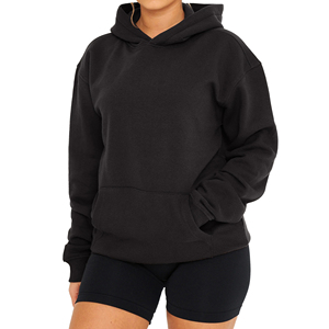 Sudaderas con capucha informales para mujer, talla personalizada de EE. UU., Jersey ligero sólido de manga larga, Tops, sudadera holgada con bolsillo - Product Image 3