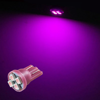Ampoule LED + Douille 168 194 T10 pour Tableau de Bord, Éclairage de Tableau de Bord 4SMD 3528 12V Rose Violet Matériau PVC Garantie 1 An Kit Voiture