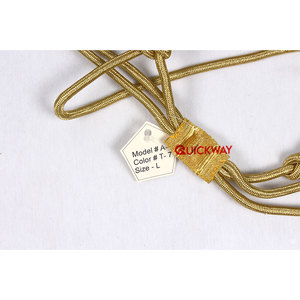 Cordón de hombro de uniforme ceremonial cómodo de Aiguillette de lingotes dorados de la mejor calidad con dos puntas de Metal dorado - Product Image 6