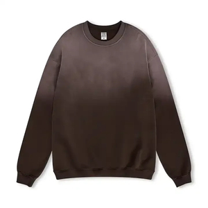 Sweat-shirts décontractés pour hommes en denim délavé avec service OEM, sweat-shirt à col rond pour hommes à manches longues sur mesure - Product Image 6