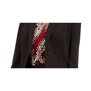 Blazer da Donna Calvin Klein Nero Stile Smoking con Bordi in Velluto a Coste, Chiusura a Bottone Singolo, Stampa Ricamata, Taglia 8 - Product Image 3